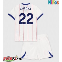 Camiseta Chelsea Emmanuel Emegha #22 Tercera Equipación para niños 2026-27 manga corta (+ pantalones cortos)
